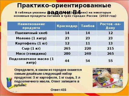 В таблице указаны тарифы на