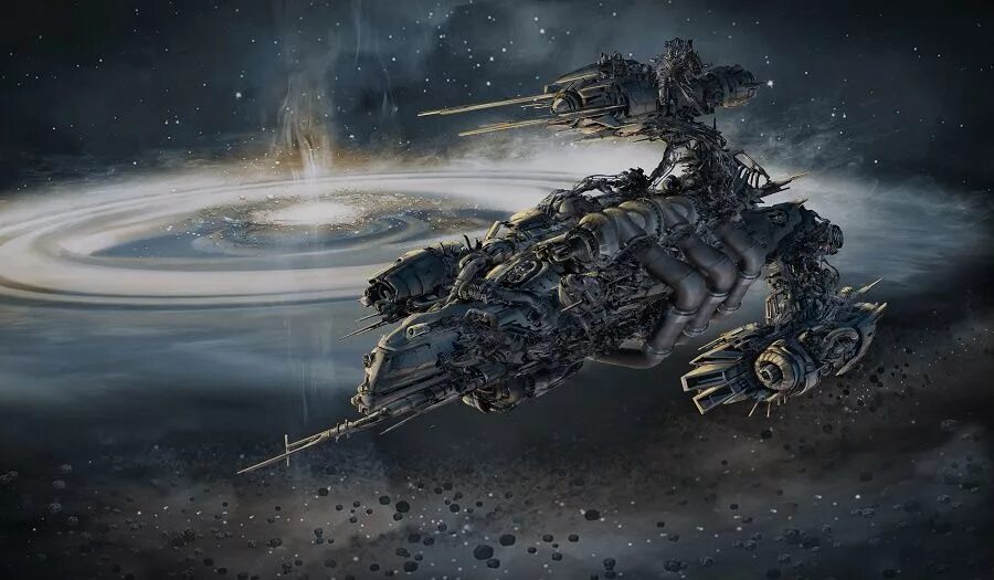 The wreck of the spaceship