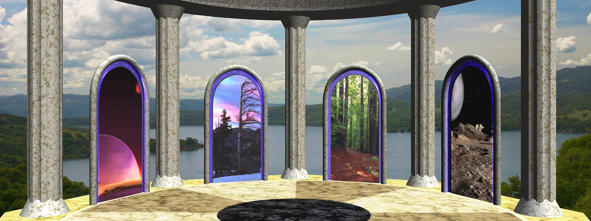 Порталы в другие миры. Фантастический мир. Дверь в параллельный мир. Дверь в другую реальность. Дверь в параллельный мир.