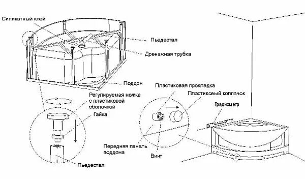 Схем сборки поддона душевой кабины 90х90. Схема сборки душевой кабины 80х80. Сборка поддона душевой кабины RV-8604. Схема сборки душевой кабины Ниагара 120х80. Сборка глубокого душевого поддона