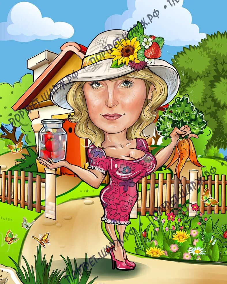 супер дачники. женщины на даче летом. огород карикатура. супер дачники. дачницы на даче.