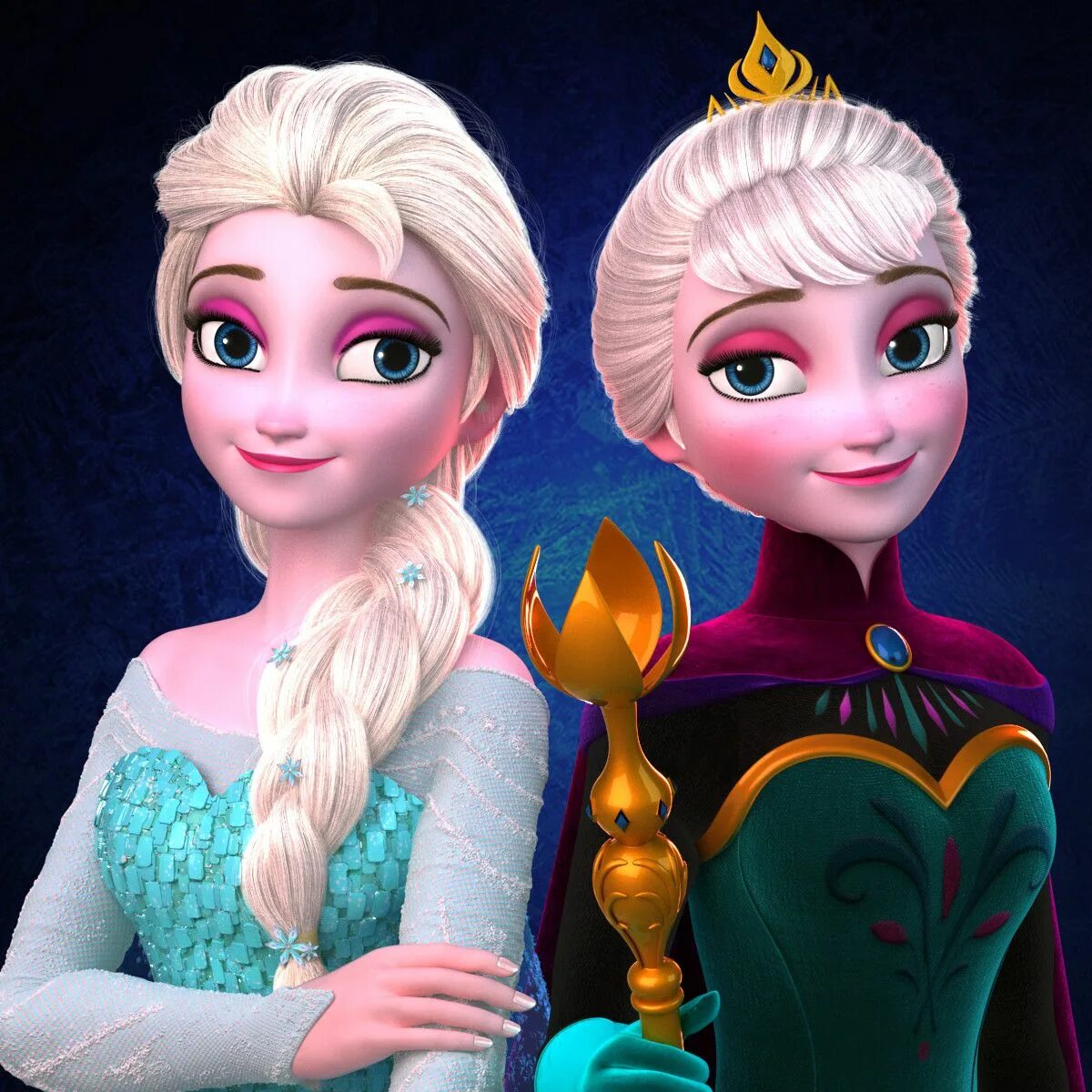 D froze. Anna Elsa 3д моделирование.