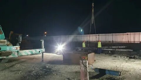 Работы на новом мосту