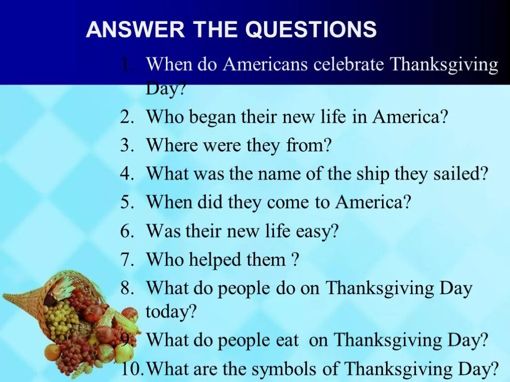 Thanksgiving Day вопросы. When is Thanksgiving. What is Thanksgiving Day. Thanksgiving Day questions.