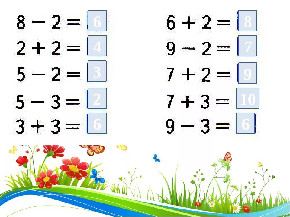 Математические примеры для 1. Устный счет математика 1 класс в пределах 20. Счет в пределах 10. Счет для первого класса. Устный счет до 10.