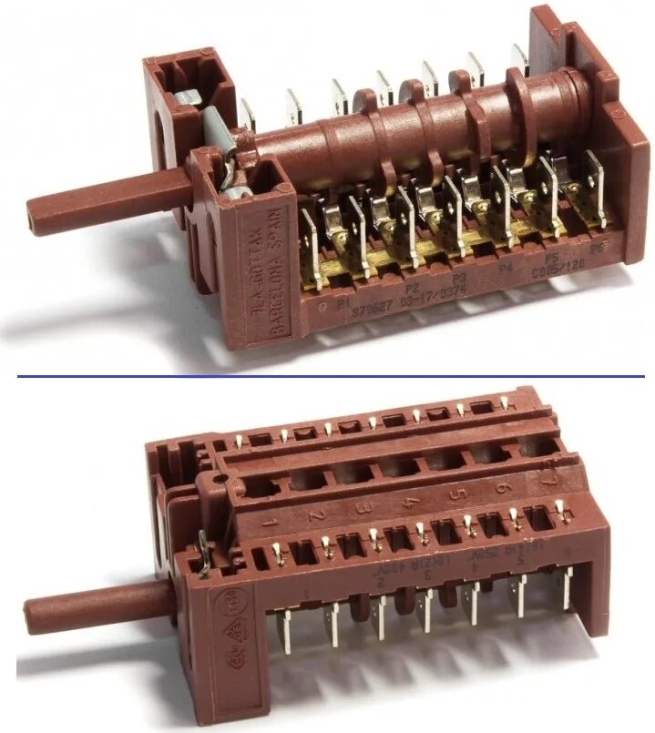 Запчасти для электрической плиты. Переключатель режимов gottak 7la. Переключатель духовки Hansa 250v. Переключатель 7 позиций, Beko, 263900054. Переключатель режимов духовки веко 7la-gottak.