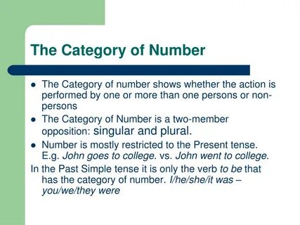 Category number