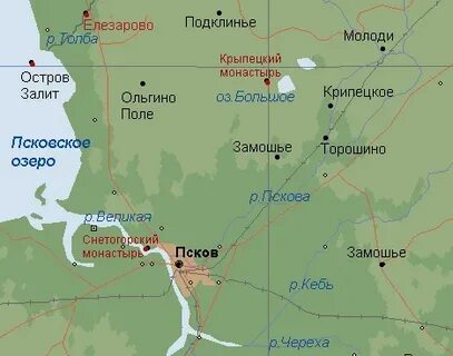 Карта остров псковская