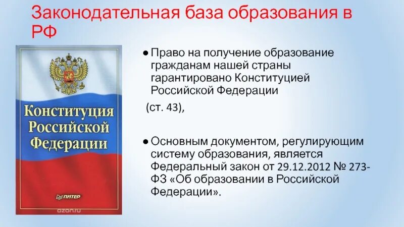 В 2012 году был принят. Конституция Российской Федерации. Федеральный закон Российской Федерации. Конституция и федеральные законы. Законодательная база РФ.