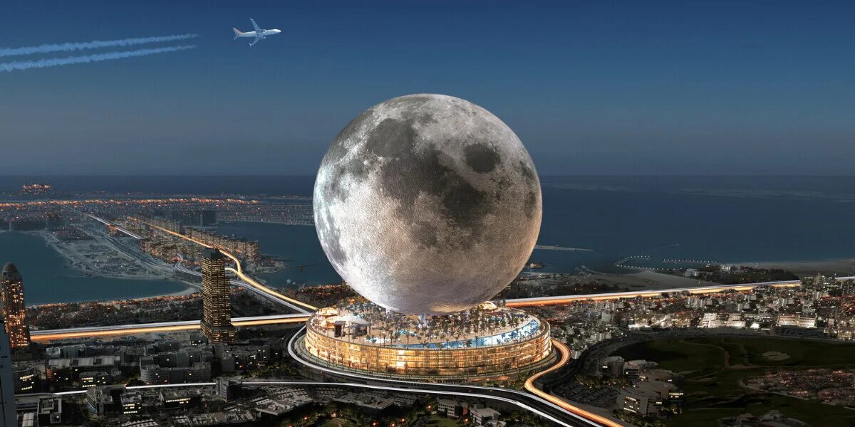 Aya Universe Дубай. Луна в ОАЭ. Дубай Moon Tower. Дубай 2023. Что в центре луны