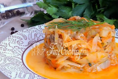 Капуста с фаршем в мультиварке
