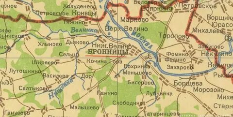 Карта бронницы московская