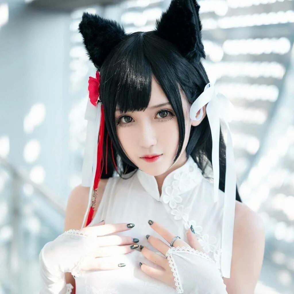 Cosplay jepang. Косплей Атаго азурлэйн. Неко косплей. Neko косплеерша. Красивый косплей.