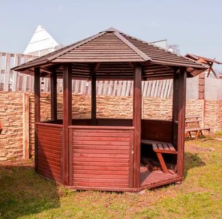 Крыша шестигранной беседки