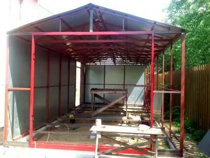 Каркас гаража из профильной трубы