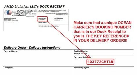 Booking reference number