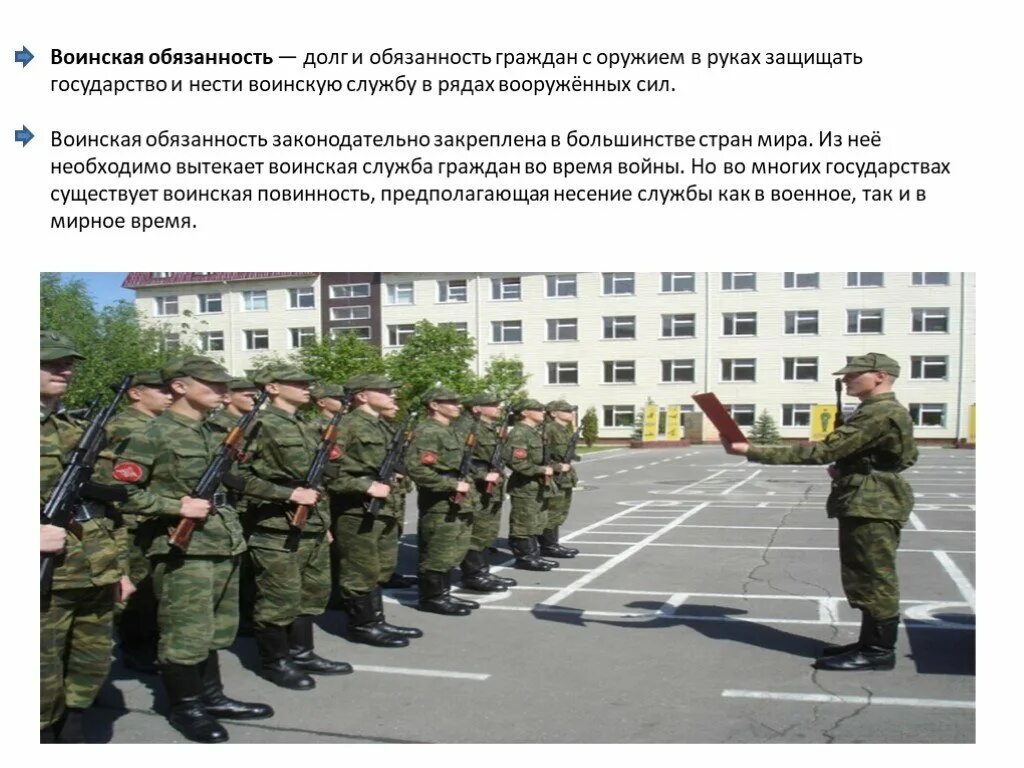 Воинский долг обязывает