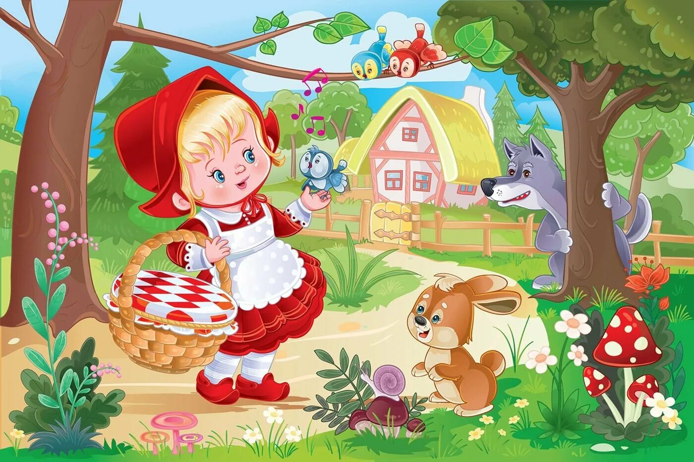 Красная шапочка сказка для детей. Сказочная красная шапочка. Картинка красная шапочка для детей из сказки. Красная шляпочка сказка. Красная шапочка девочка.