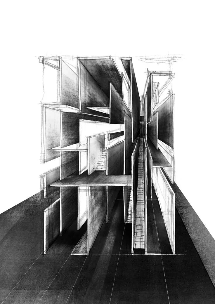 Ритм в архитектурной композиции. Оптические иллюзии черно белые. Иона фридман архитектор. Заха хадид. Объемная композиция.