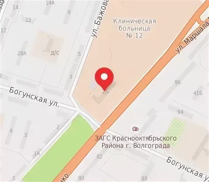 Ул Бажова 2а Волгоград на карте. ГУЗ КБ 12 Волгоград. Г Волгоград ул Бажова 2. Ул.Бажова Волгоград на карте ул. Бажова какой район