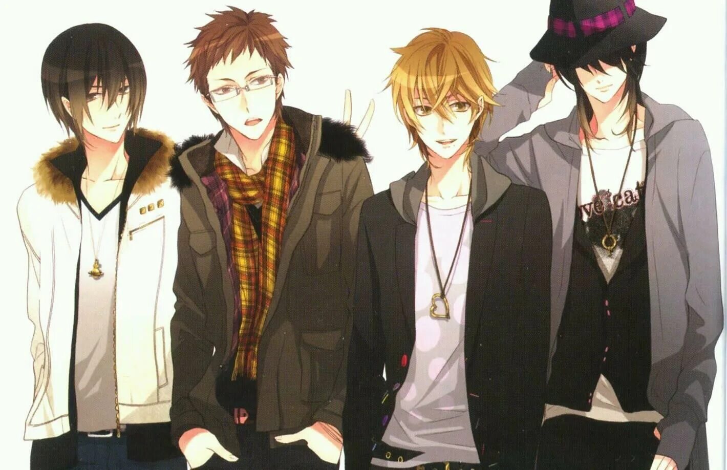 Guerra twins. два друга. два парня четыре парня. мужчина в баре. аниме арт черно белый.