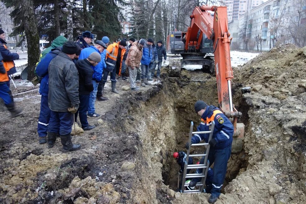 обрушение траншеи