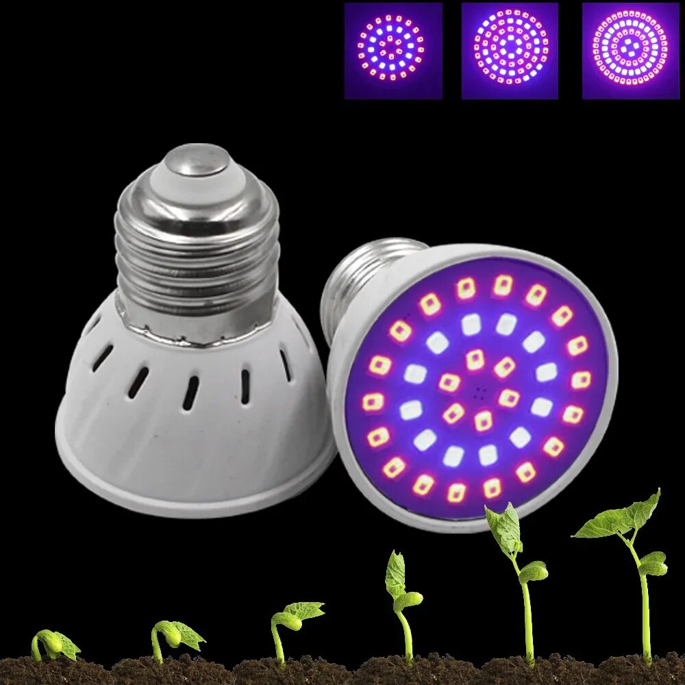 Светодиодная лампа для растений ALIEXPRESS led grow Light. Grow Light 80 Вт e27. Фитолампа е27 50вт. Фитолампа е27 полного спектра для растений.