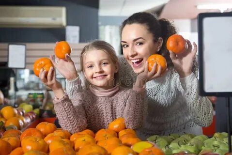 Mother buy fruit