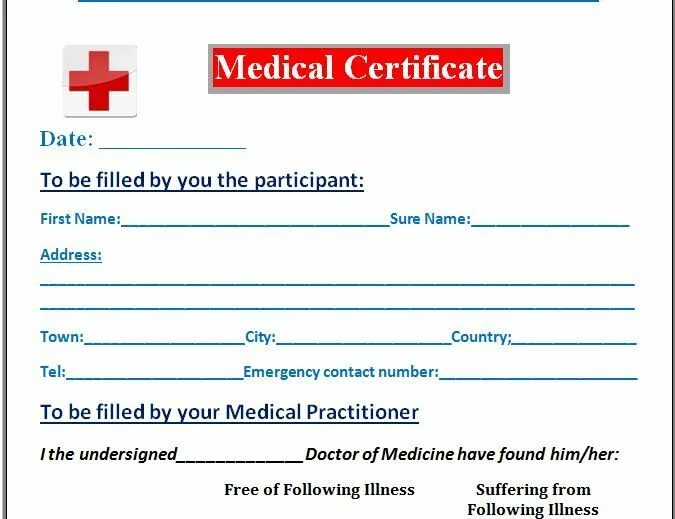 Medical Certificate. Doctor's Certificate. Medical Report для моряков бланк. Certificate of illness.