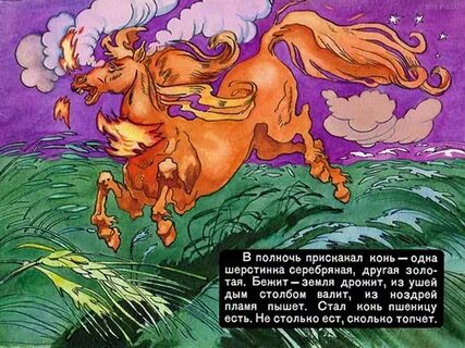 В полночь на пшеницу разношерстный конь сказка