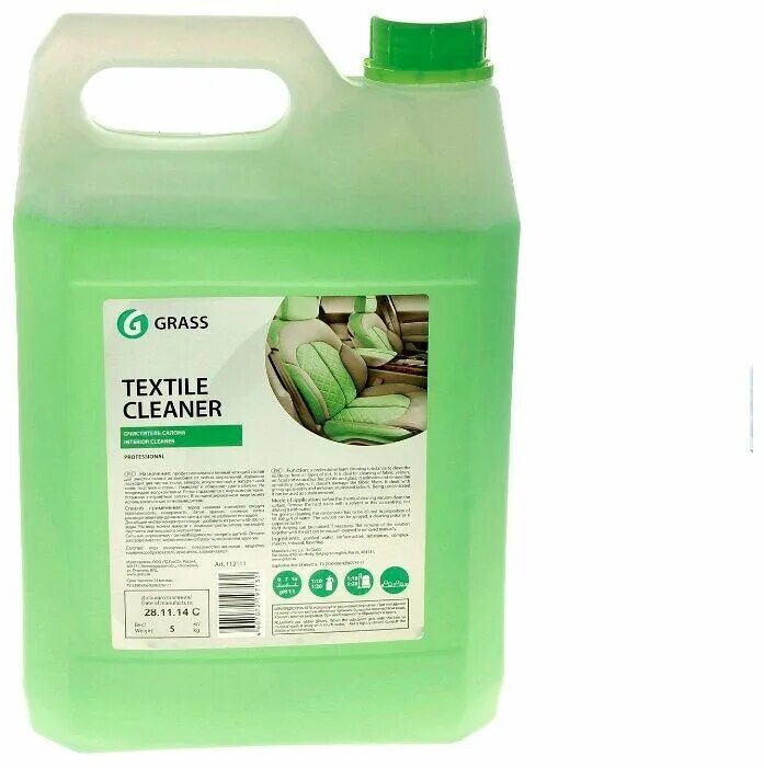 Очиститель обивки, салона grass Textile-Cleaner 5.4кг. Очиститель салона "Textile Cleaner" (канистра 1 л). Grass очиститель салона "Textile-Cleaner" 125228 5,4кг. 125228 Grass очиститель обивки салона Textile-Cleaner 5.4кг.