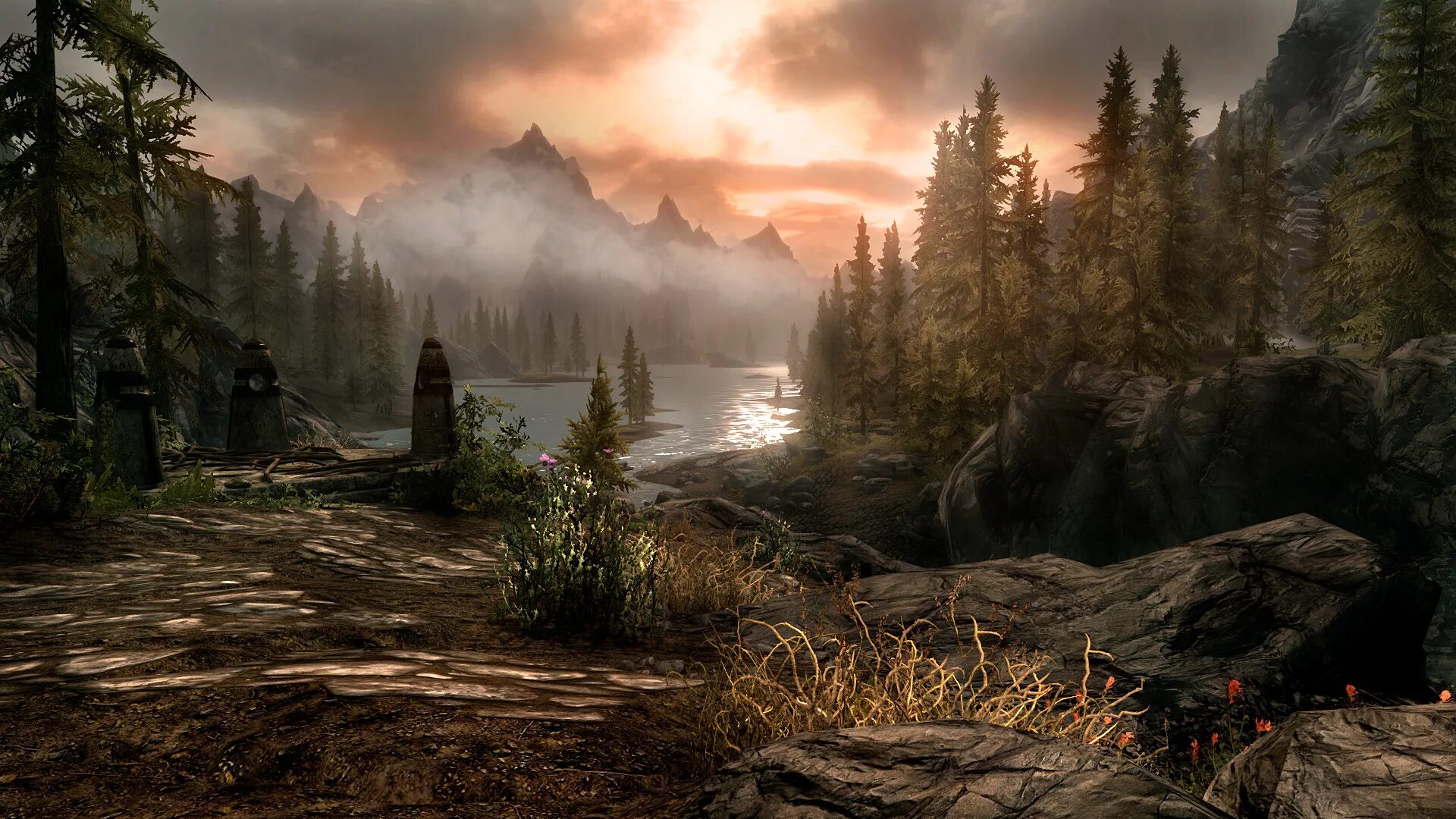 The Elder Scrolls 5: Skyrim лес. Skyrim the Elder Scrolls 5 гора. Обои the Elder Scrolls Skyrim. The Elder Scrolls пейзажи.