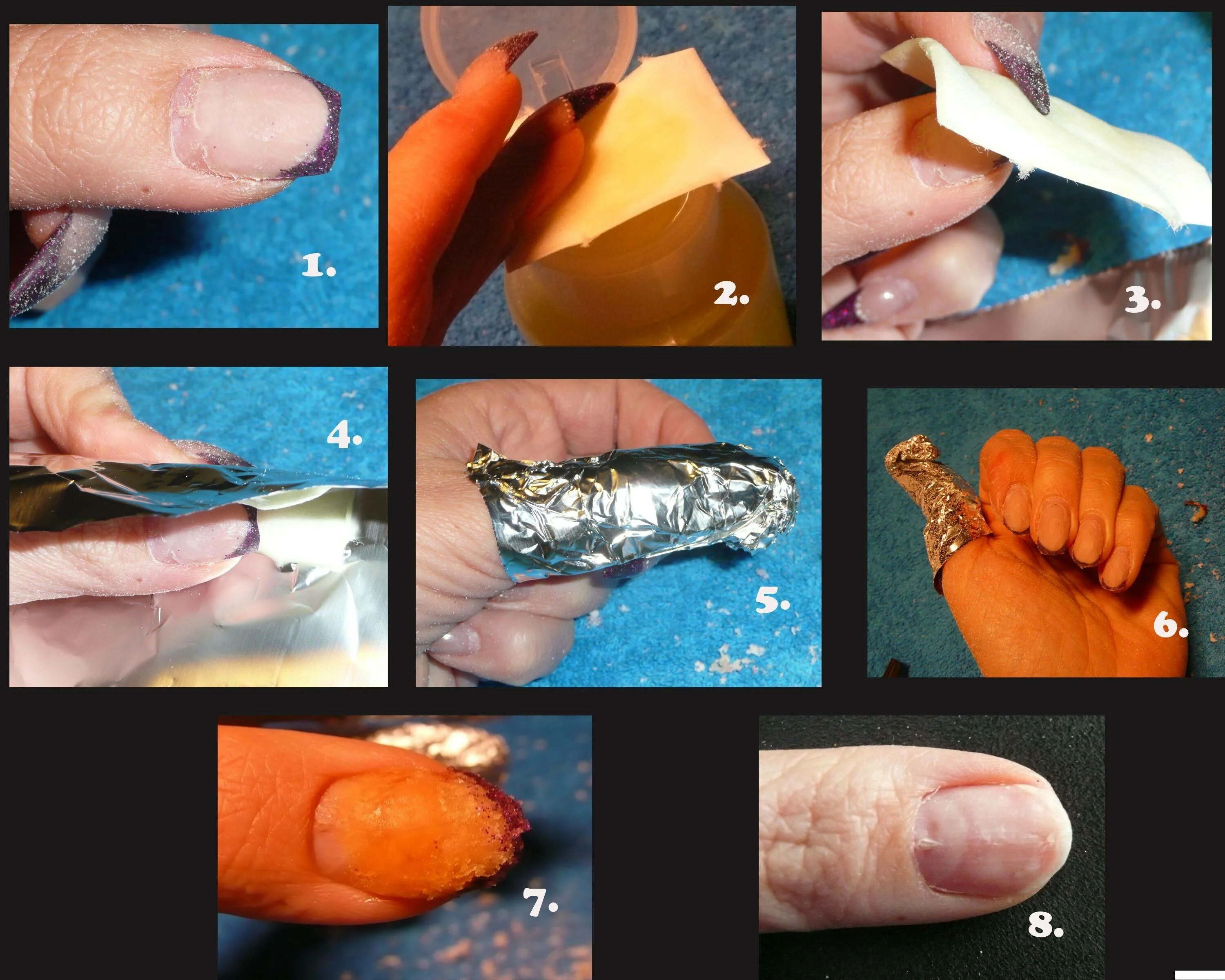 Снятие нарощенных ногтей. Как снять нарощенные ногти в домашних условиях. Как можно снять ногти в домашних условиях.