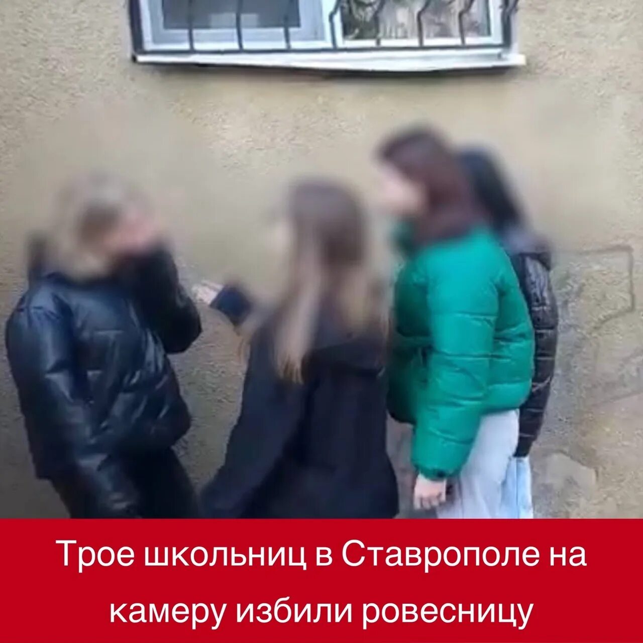 Толпа девушек унизила девушку