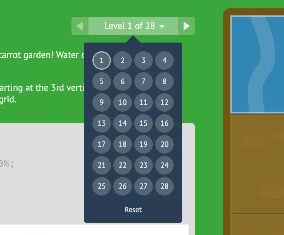 Css grid garden. Grid garden 24 уровень. grid garden 28 level. grid garden 14 уровень. grid garden ответы.