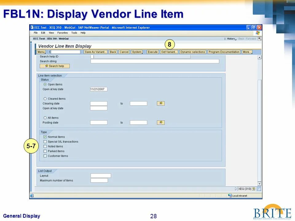 Items posting. Fbl1n транзакция. Fbl1n SAP. Fbl1n транзакция инструкция. Описание fbl1n.