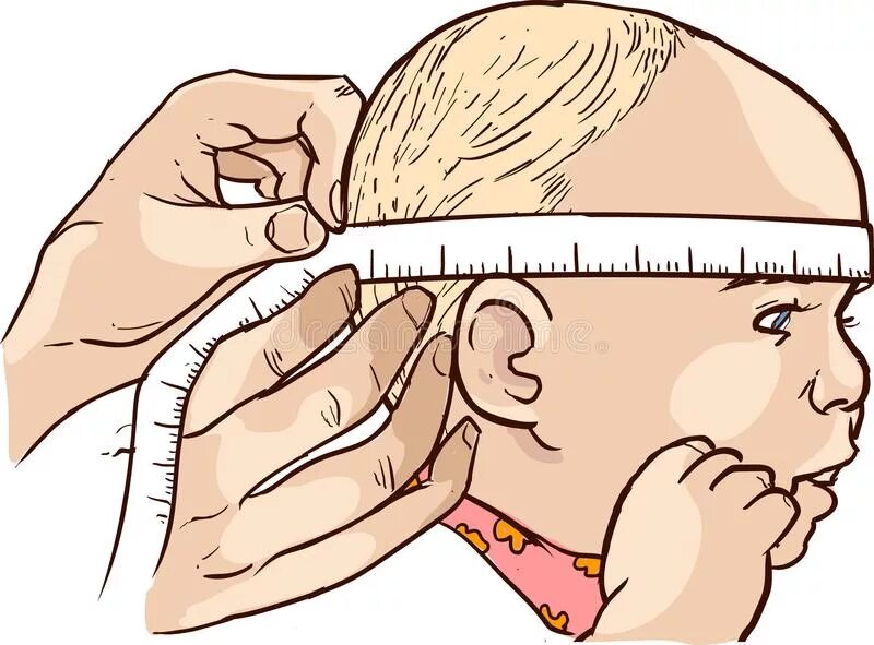 Измерение окружности головы новорожденного. Измерение окружности головы алгоритм. Измерение окружности головы у детей алгоритм. Измерение окружности головы у детей до 1 года.