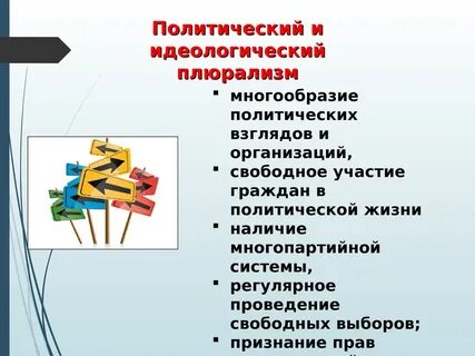 Что означает принцип политического идеологического плюрализма