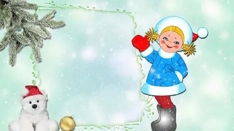 Футаж новогодний утренник в детском