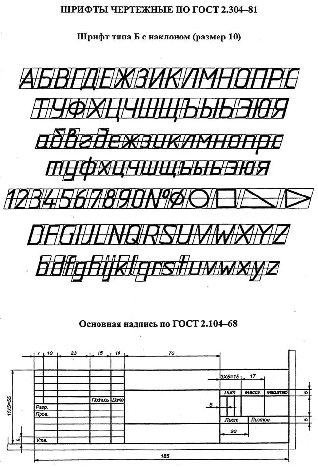 Гост 2 шрифты. Шрифт Начертательная геометрия ГОСТ. Рамка для чертежа а4 ГОСТ 2.304-81. Инженерная Графика чертежный шрифт. ГОСТЫ по начертательной геометрии.