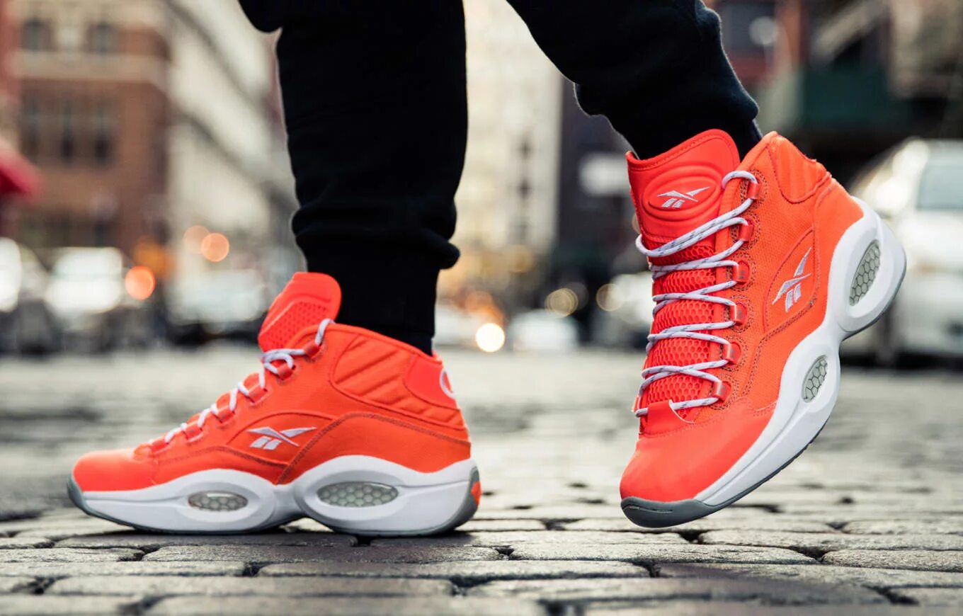 Reebok question Mid. Reebok Shoes. Reebok question Mid "Orange Toe". Reebok x2.