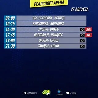 Медиа лига таблица