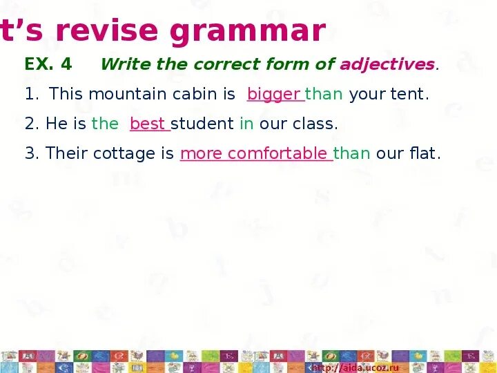 Grammar revision. Grammar revision
