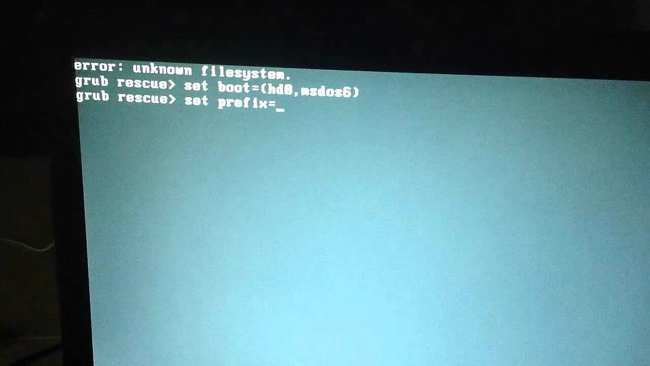 Grub errors. Grub rescue unknown filesystem. error unknown filesystem. grub rescue что делать. ошибка граб.