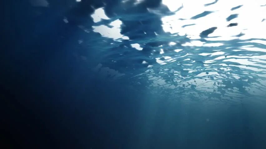 Ocean inside. Океан футаж. water inside. looking down from the water surface.