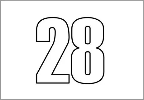 Трафарет цифры 28 - Блог для саморазвития