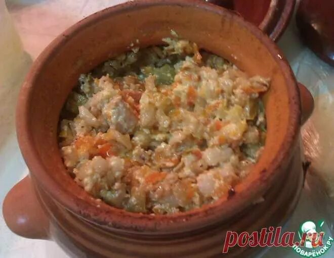 Перловая каша с мясом в горшочке - YouTube
