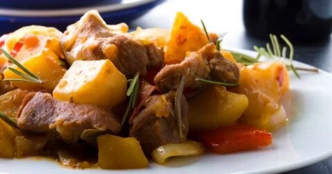Свиное рагу с овощами