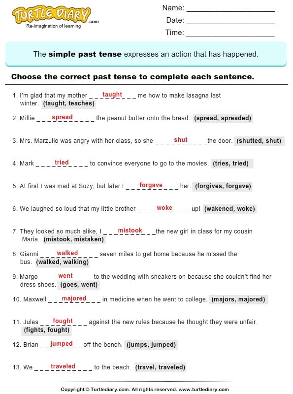 Worksheets грамматика. Verb Tenses exercises. Tenses Worksheets. Past simple sentences. Choose the correct past tense