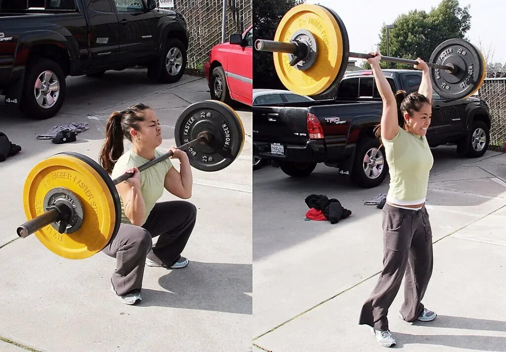 Squat clean кроссфит. Кроссфит. Трастеры со штангой. Жимовой швунг. Швунг штанги стоя.